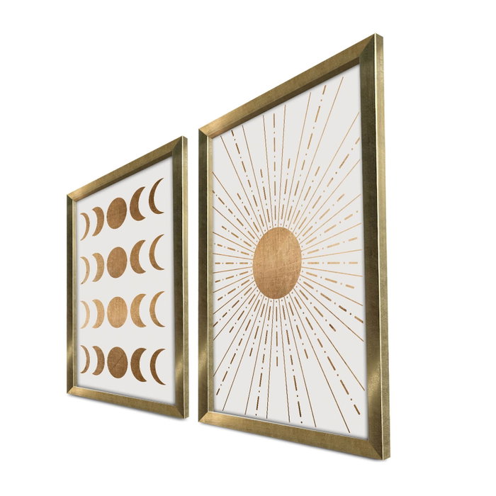 Wallity Set de 2 Pinturas Decorativas Enmarcadas en MDF 38x53 cm Wallity Set de 2 Pinturas Decorativas Enmarcadas en MDF 38x53 cm